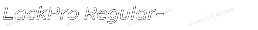 LackPro Regular字体转换